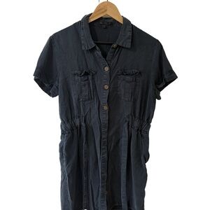 Velvet Heart Navy Button-Up Dress